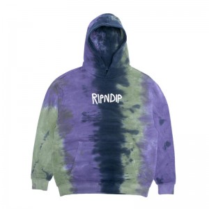 Olive Ripndip Ripndip Rubber Logo Hoodie | USAGL2467