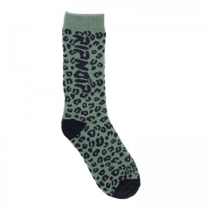 Olive Ripndip Spotted Socks | USANB2327