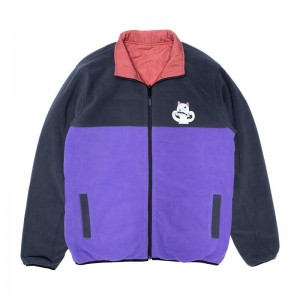 Purple Ripndip Shmoody Polar Fleece Quilted Reversible Jackets | USAOR2499