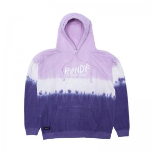 Purple Ripndip The Great Wave Of Nerm Hoodie | USALH2411