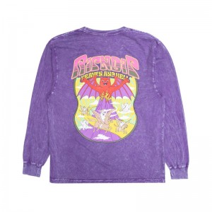 Purple Wash Ripndip Heaven And Heck Battle Long Sleeve | USASO2574