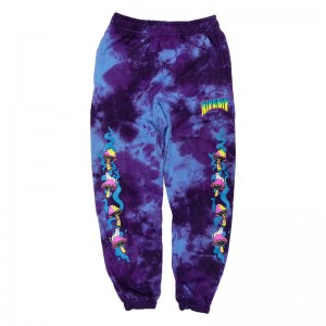 Purple Wash Ripndip Psychedelic Sweat Pants | USAHK2596