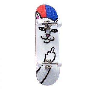 Red / Blue Ripndip Lord Nermal Mini Skateboard Accessories | USAHK2145