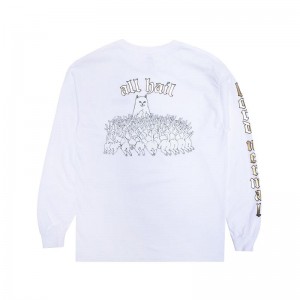 White Ripndip All Hail L/S Long Sleeve | USAKI2568