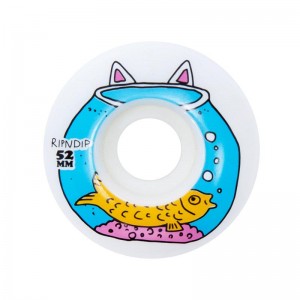 White Ripndip Finding Nermio Wheels Skateboard | USAZG2305