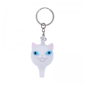 White Ripndip Lord Nermal Glass Carb Cap Keychain Accessories | USANB2076