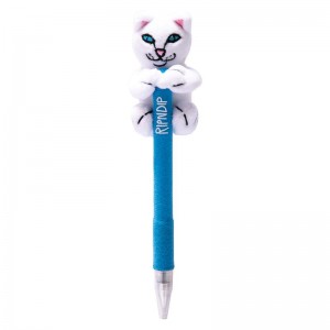 White Ripndip Lord Nermal Plush Pen Accessories | USAUT2058