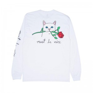 White Ripndip Romantic Nerm Long Sleeve | USAHK2570