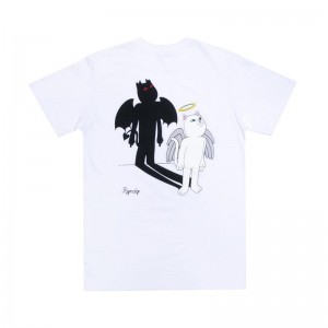 White Ripndip Shadow Friend Shirts | USADN2697