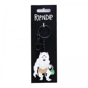 White Ripndip X Nerm Keychain Accessories | USAPQ2191