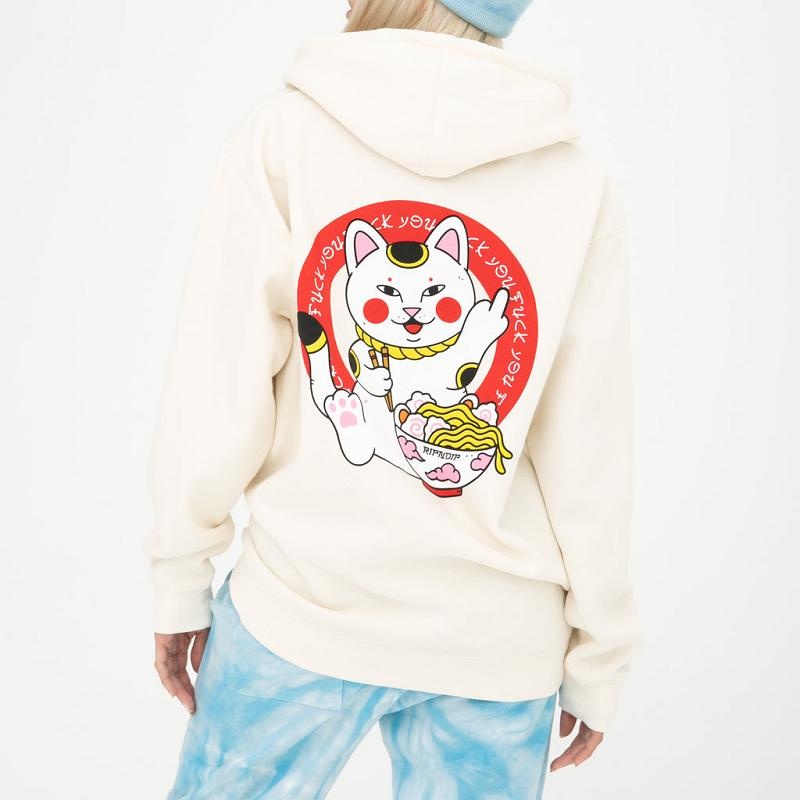 Beige Ripndip Lucky Nerm Hoodie | USAFM2416