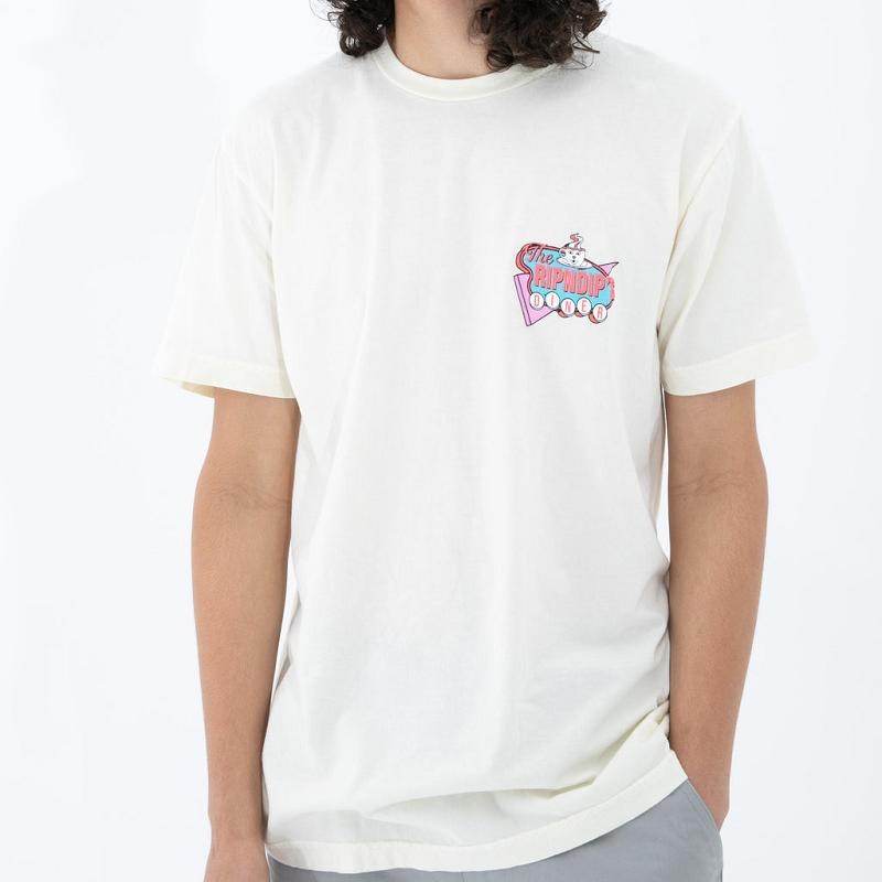 Beige Ripndip Nerms Diner Shirts | USAAP2717