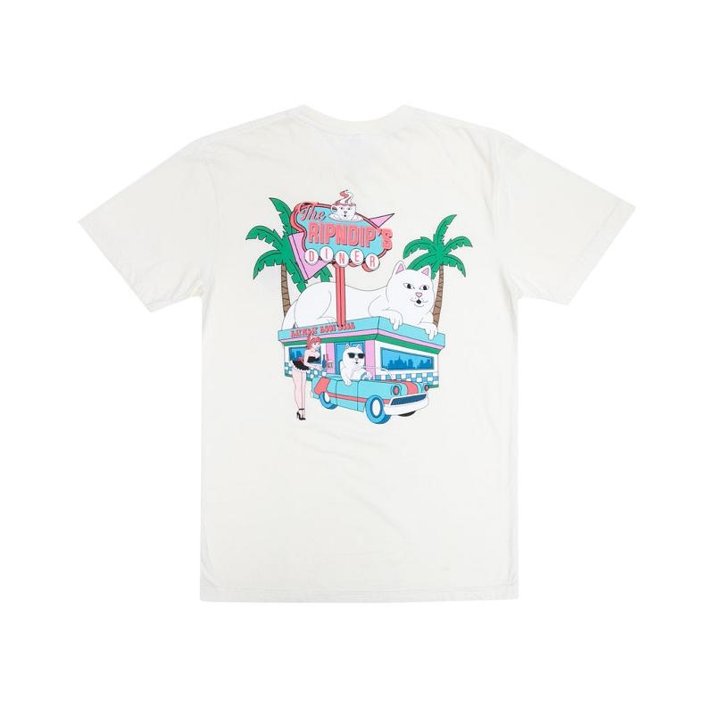 Beige Ripndip Nerms Diner Shirts | USAAP2717