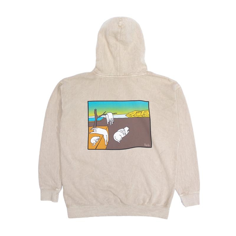 Beige Wash Ripndip Nermali Hoodie | USANB2431