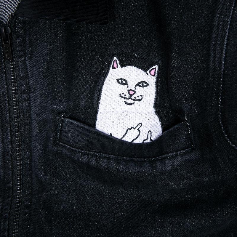 Black Blue Ripndip La Brea Peeking Nermal Work Jackets | USAOR2525