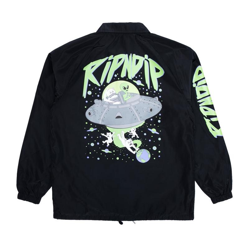 Black Ripndip Abduction Coaches Jackets | USALH2515