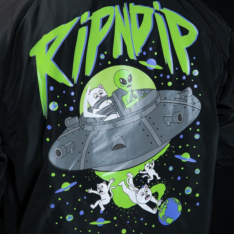 Black Ripndip Abduction Coaches Jackets | USALH2515