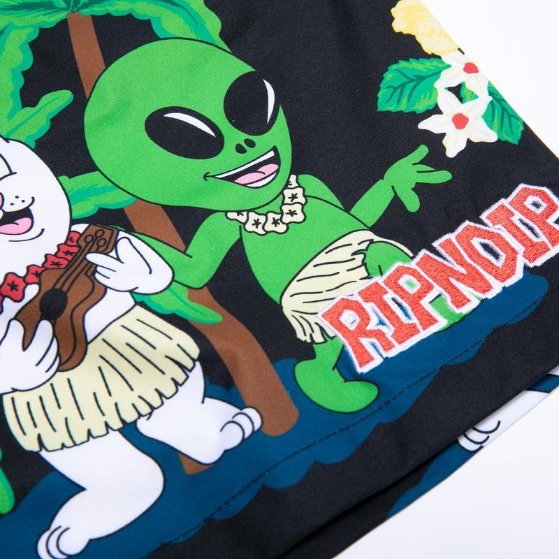 Black Ripndip Aloha Nerm Swim Shorts | USAHK2835