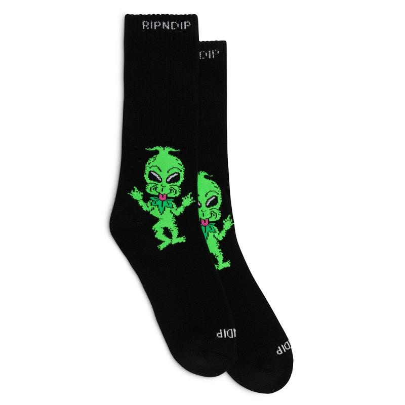 Black Ripndip Bah Humbug Socks | USABC2354