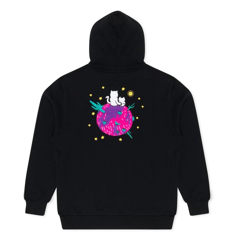 Black Ripndip Buddies In Space Hoodie | USAIS2474