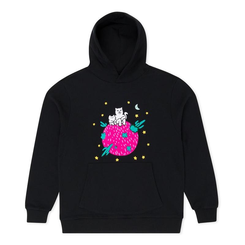 Black Ripndip Buddies In Space Hoodie | USAIS2474