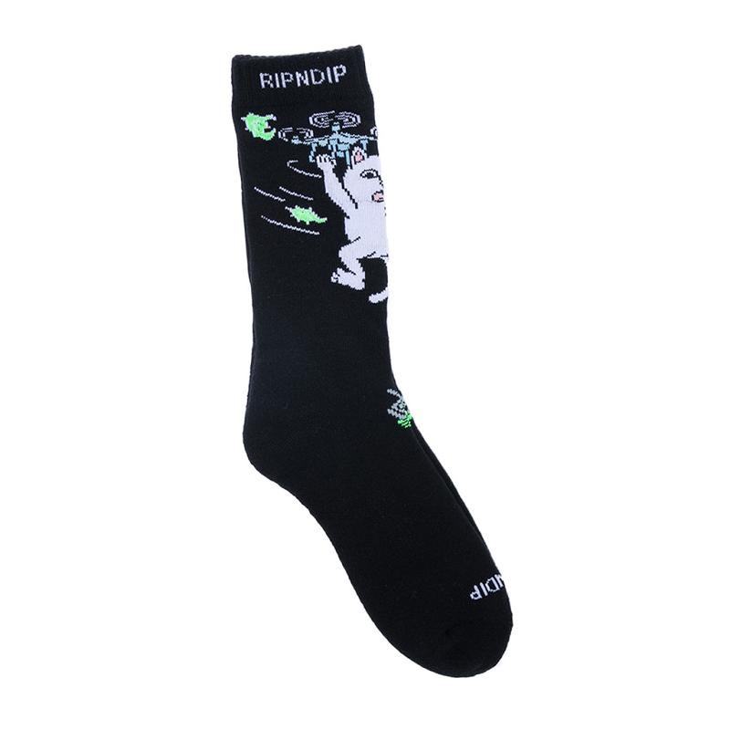 Black Ripndip Bye Bye Socks | USAEX2349