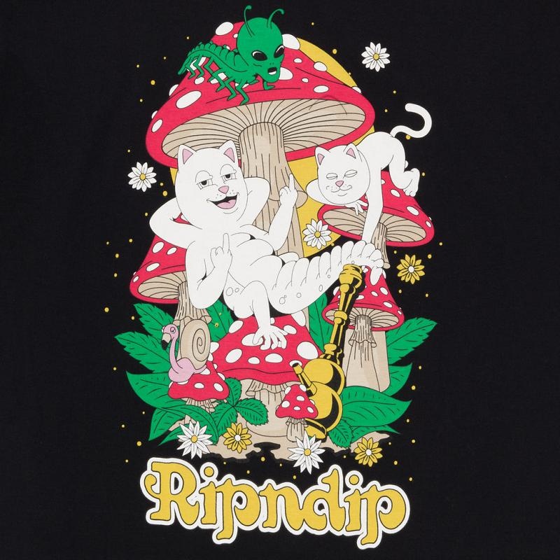 Black Ripndip Caterpillar Garden Shirts | USAOR2772