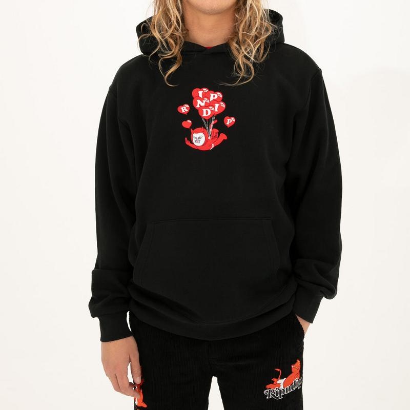 Black Ripndip Cupids Nightmare Hoodie | USASO2418