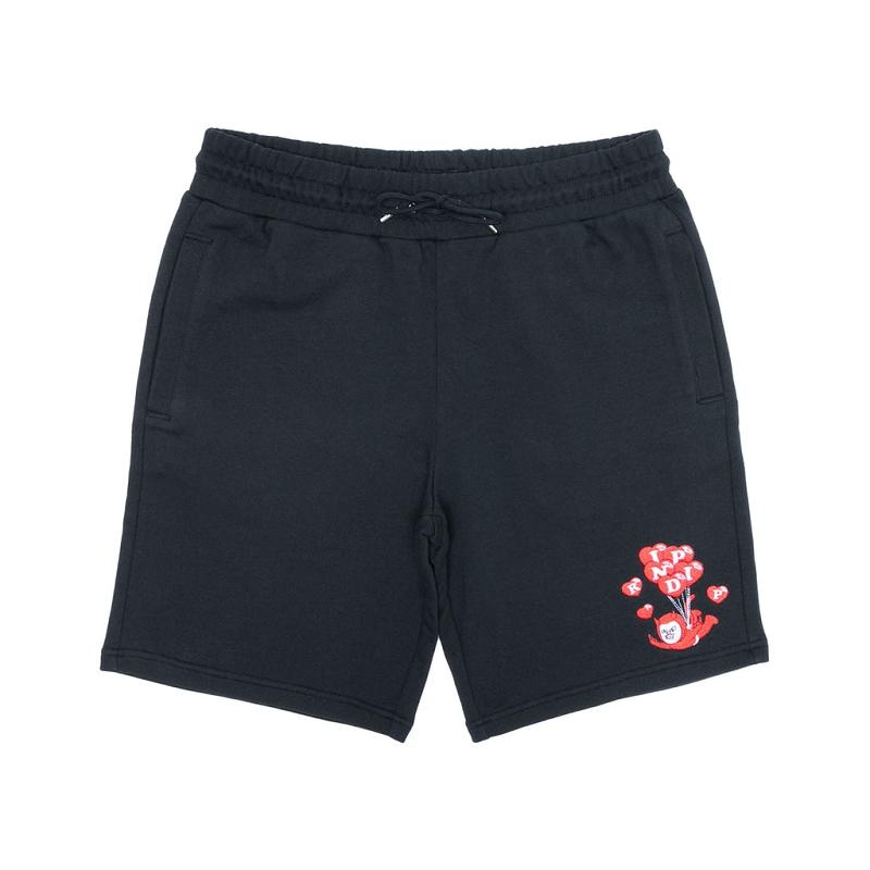 Black Ripndip Cupids Nightmare Sweat Shorts | USAYU2819