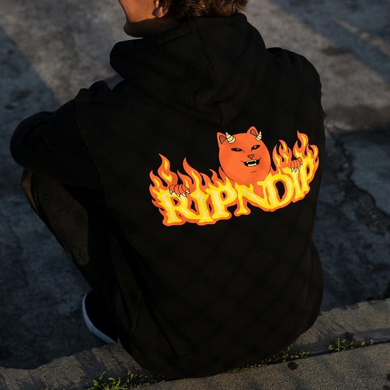 Black Ripndip Devils Work Hoodie | USAGL2441