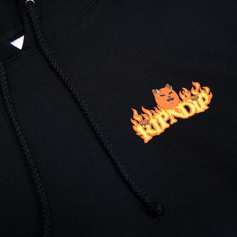 Black Ripndip Devils Work Hoodie | USAGL2441