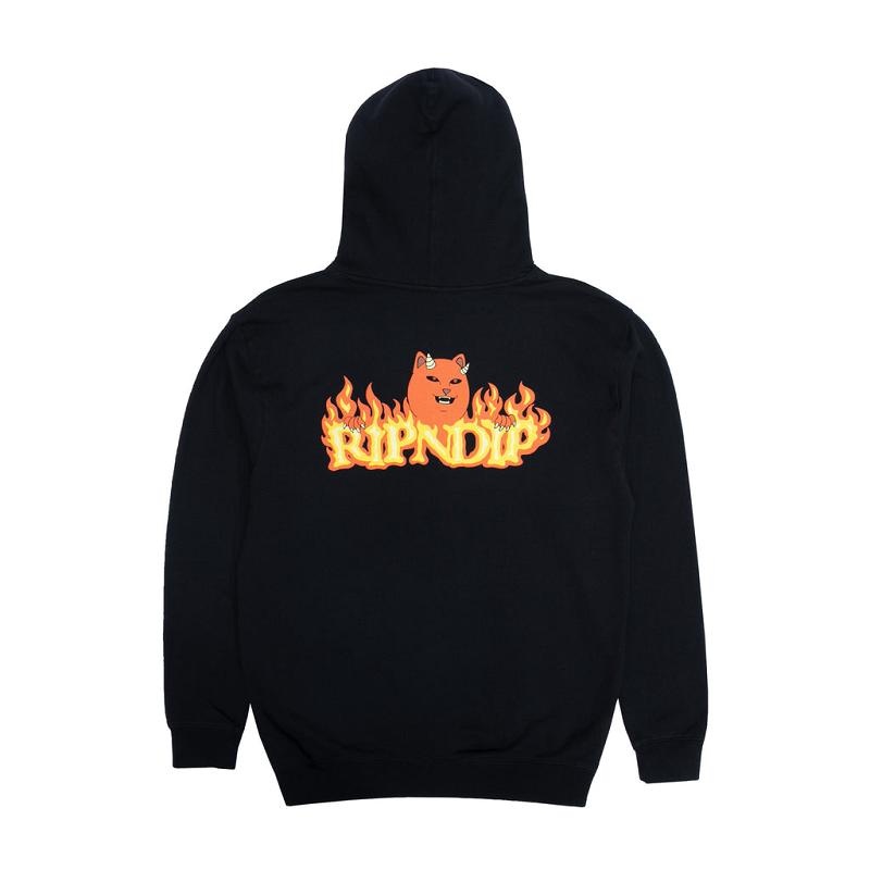 Black Ripndip Devils Work Hoodie | USAGL2441