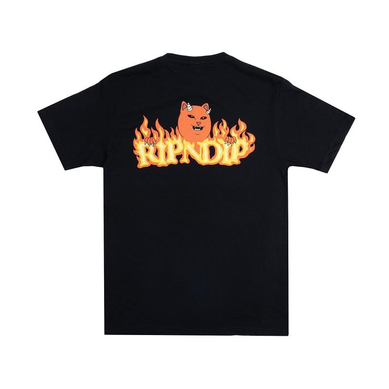 Black Ripndip Devils Work Shirts | USAUT2703