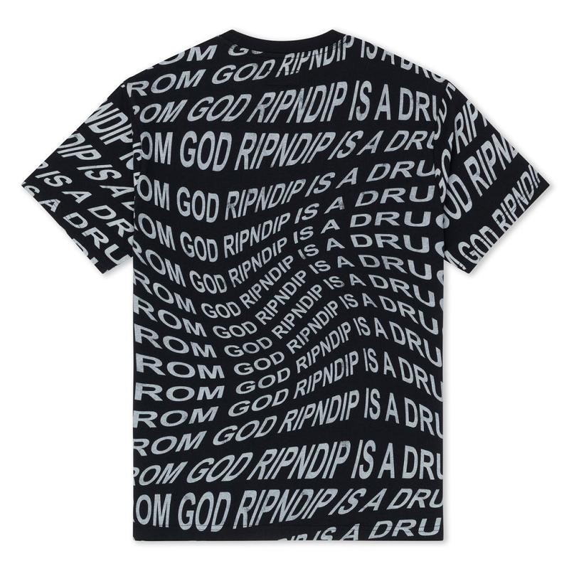 Black Ripndip Drug From God Shirts | USAGL2784