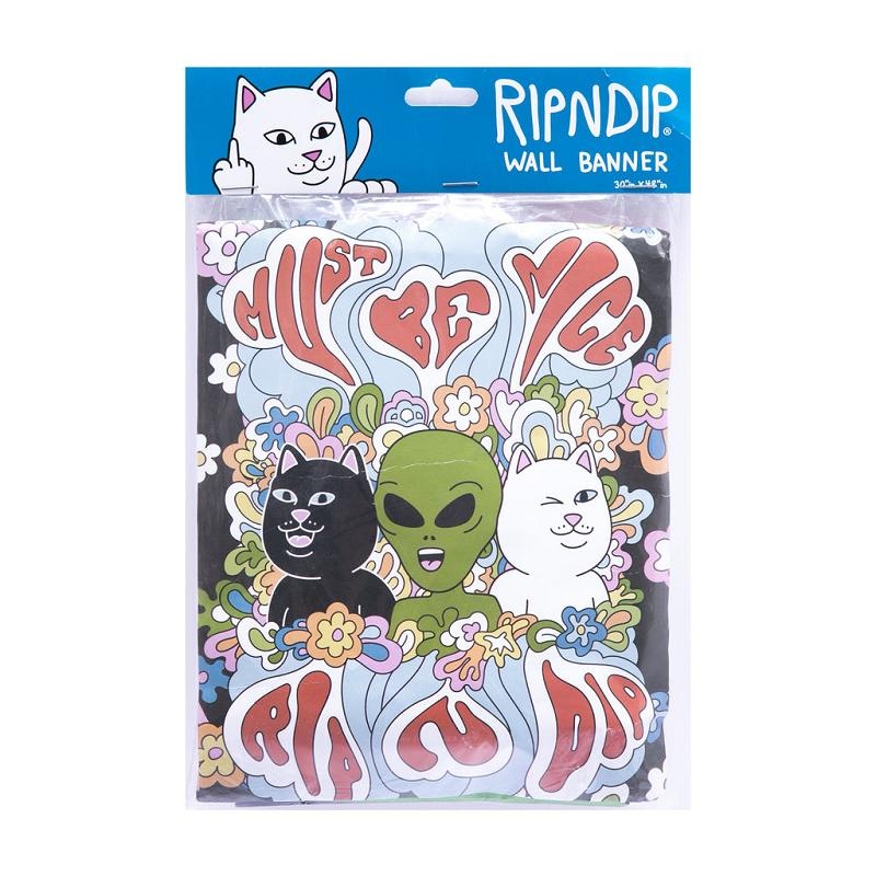 Black Ripndip Flower Child Banner Accessories | USAMA2025