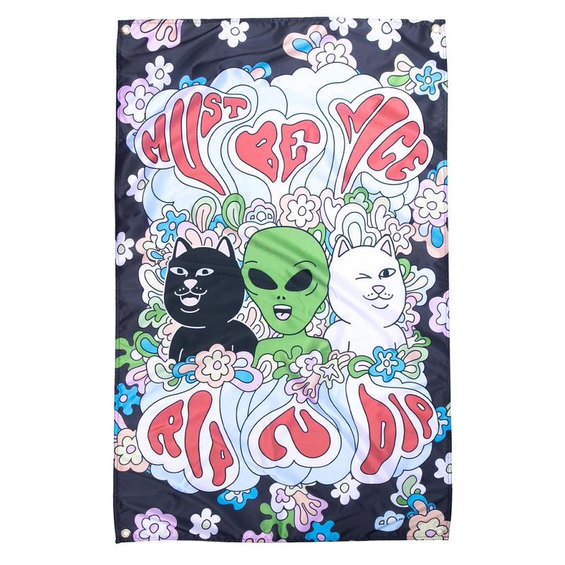 Black Ripndip Flower Child Banner Accessories | USAMA2025