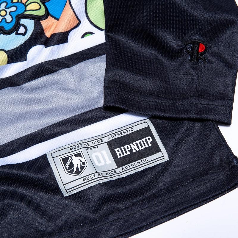 Black Ripndip Flower Child Hockey Jersey | USACE2538