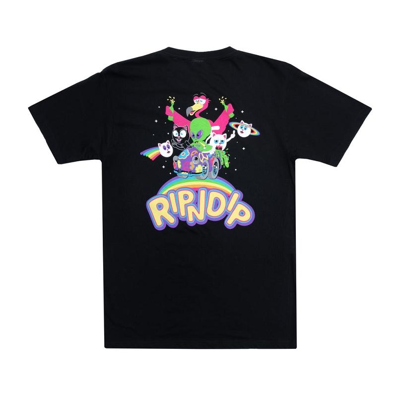 Black Ripndip Friends Forever Shirts | USAQZ2656