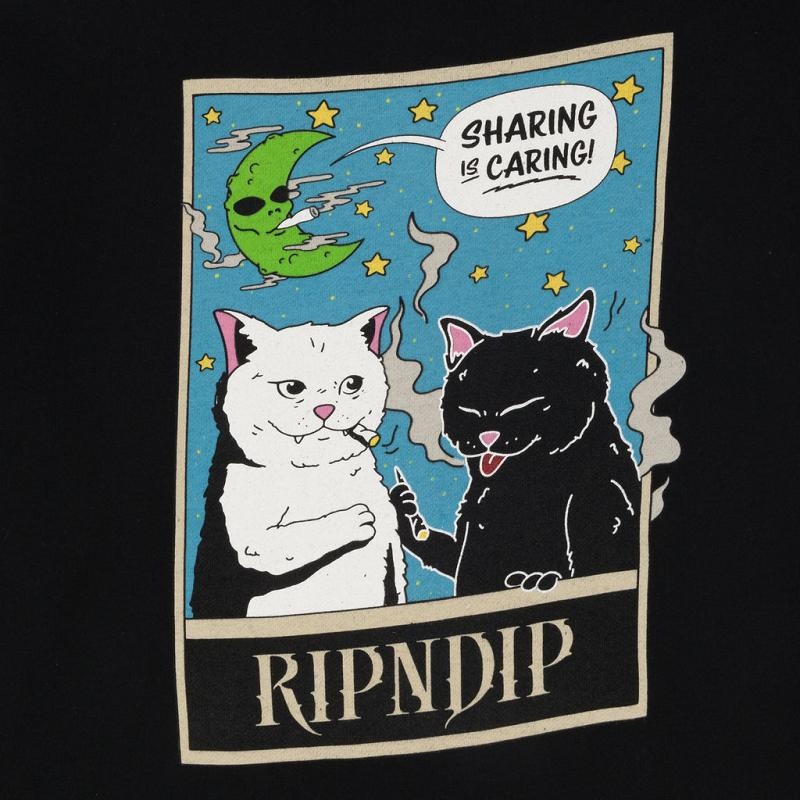 Black Ripndip Friends Share Hoodie | USAEX2479