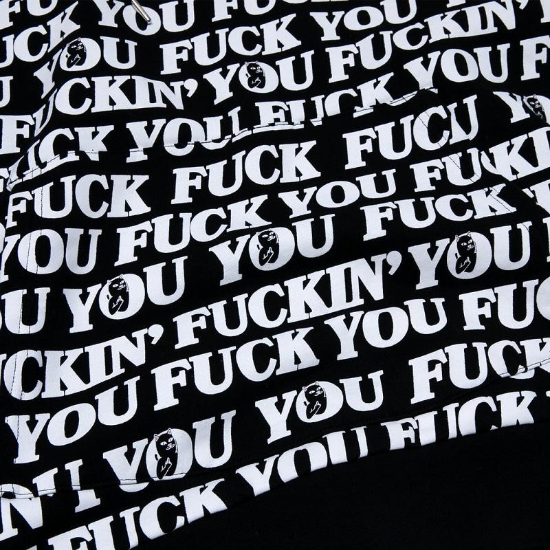 Black Ripndip Fuck You Hoodie | USAEX2427