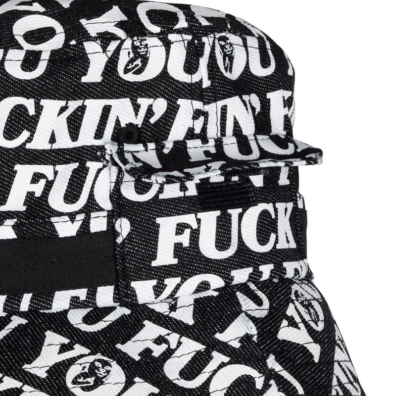 Black Ripndip Fuckin Fuck Boonie Denim Bucket Hats | USANB2942