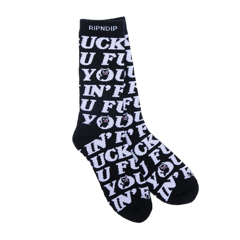 Black Ripndip Fuckin Fuck Socks | USATV2347