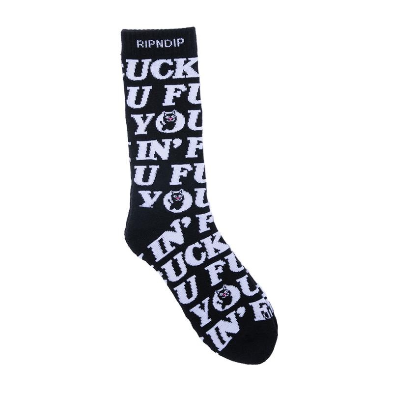 Black Ripndip Fuckin Fuck Socks | USATV2347