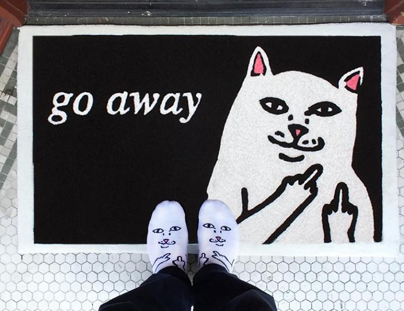 Black Ripndip Go Away Rug Accessories | USAEX2132