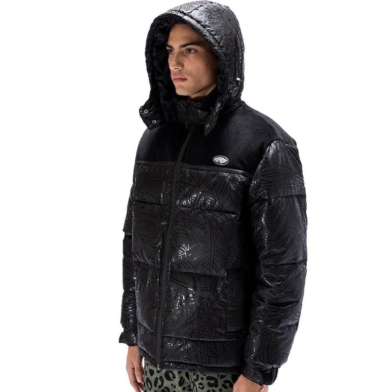 Black Ripndip Griffith Hooded Puffer Jackets | USAMA2508