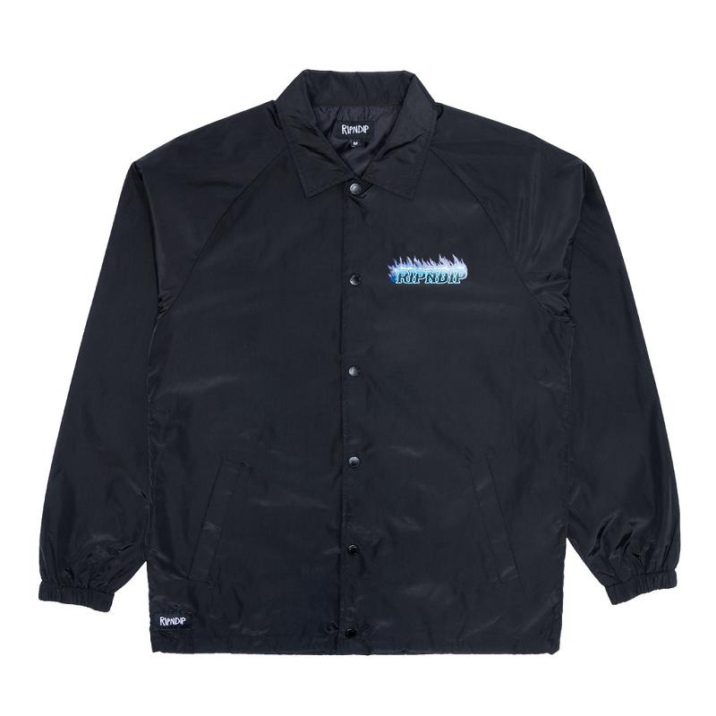 Black Ripndip Hades Coach Jackets | USABC2510