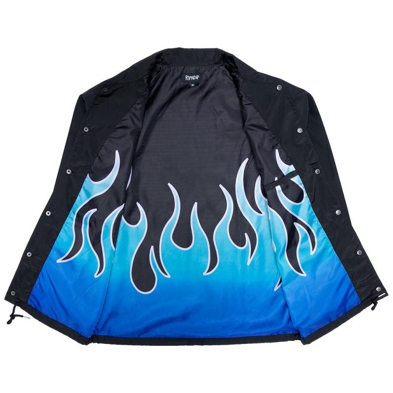 Black Ripndip Hades Coach Jackets | USABC2510