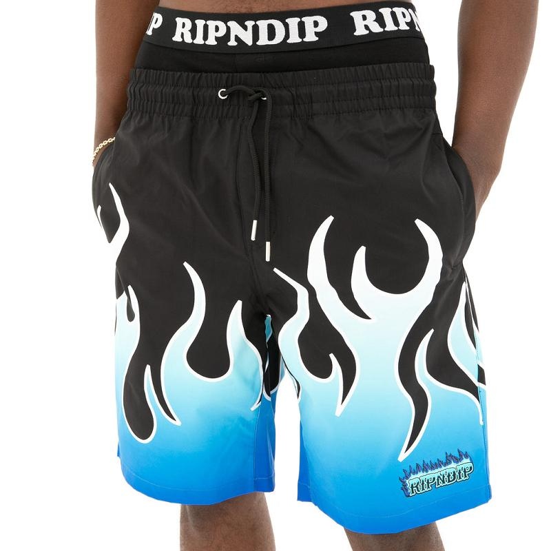 Black Ripndip Hades Swim Shorts | USATV2820