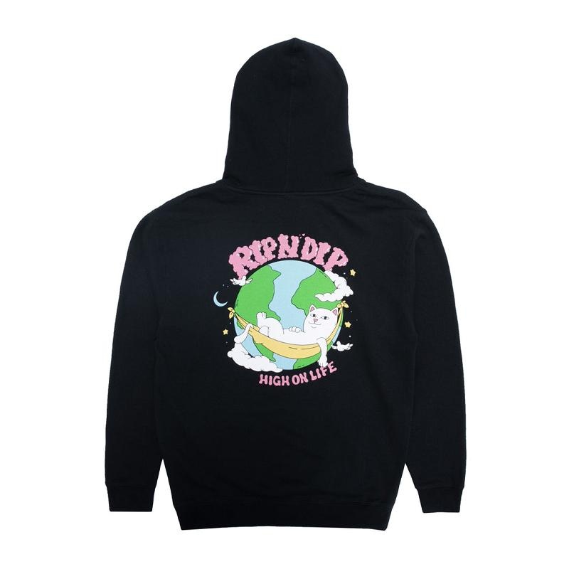 Black Ripndip High On Life Hoodie | USABC2458