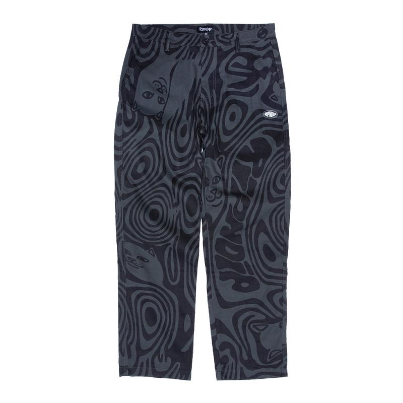 Black Ripndip Hypnotic Cotton Twill Pants | USAPQ2602